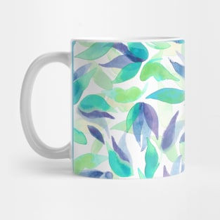 Blue and Purple Watercolor Petals Mug